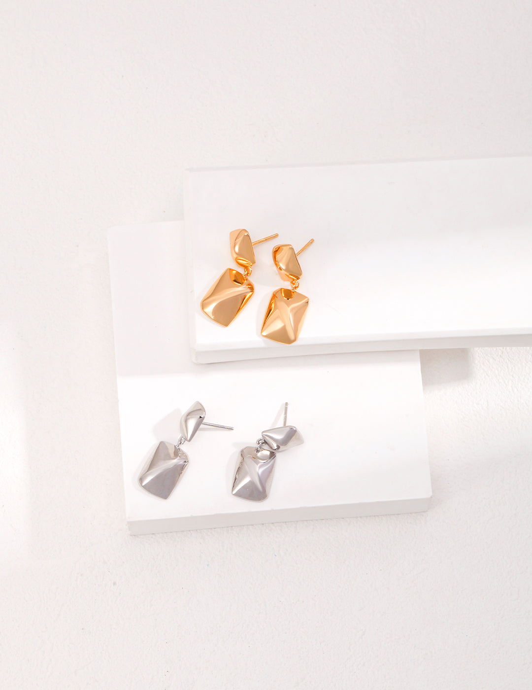 Boucles d'oreilles rectangulaire