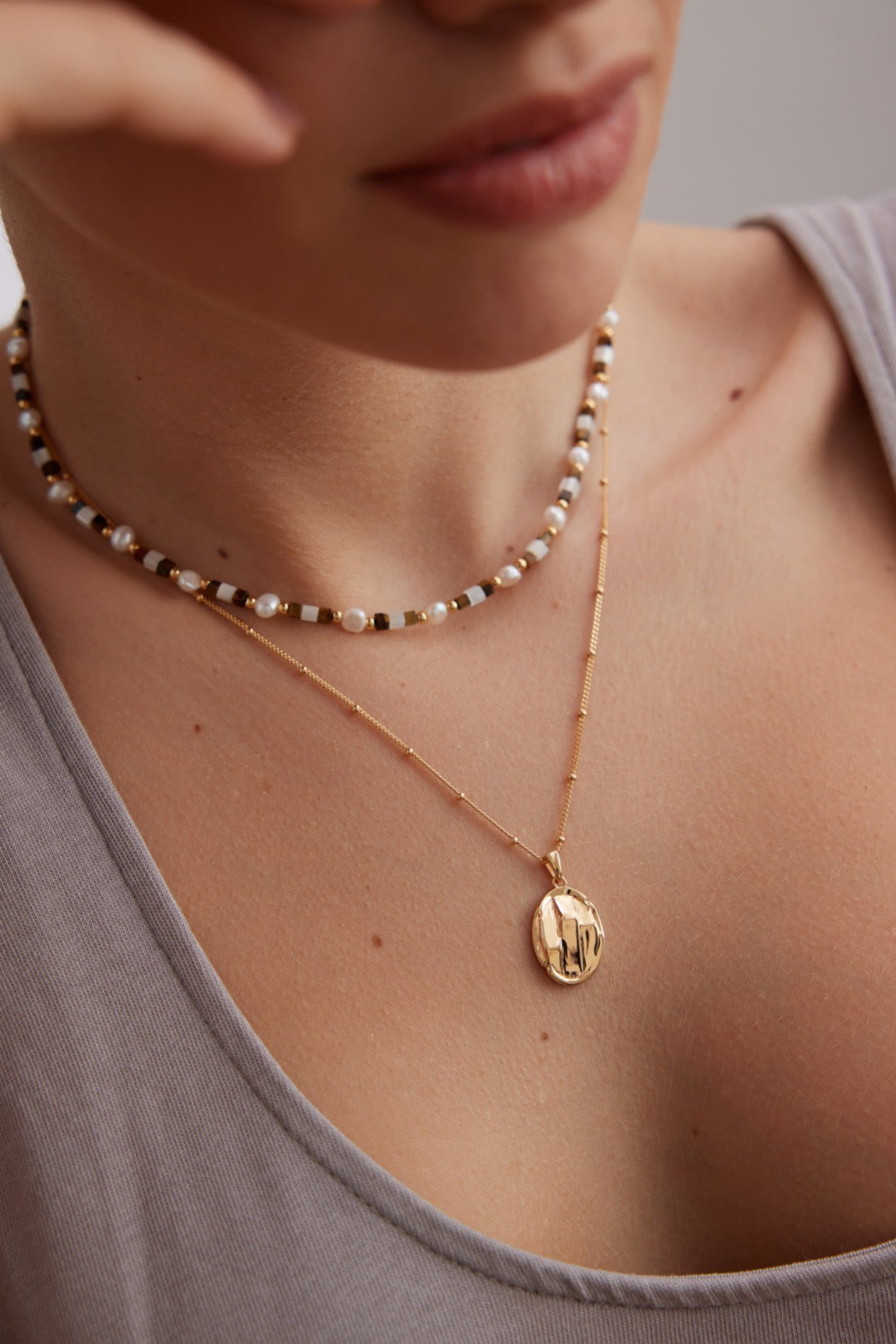 Collana con semi di caffè