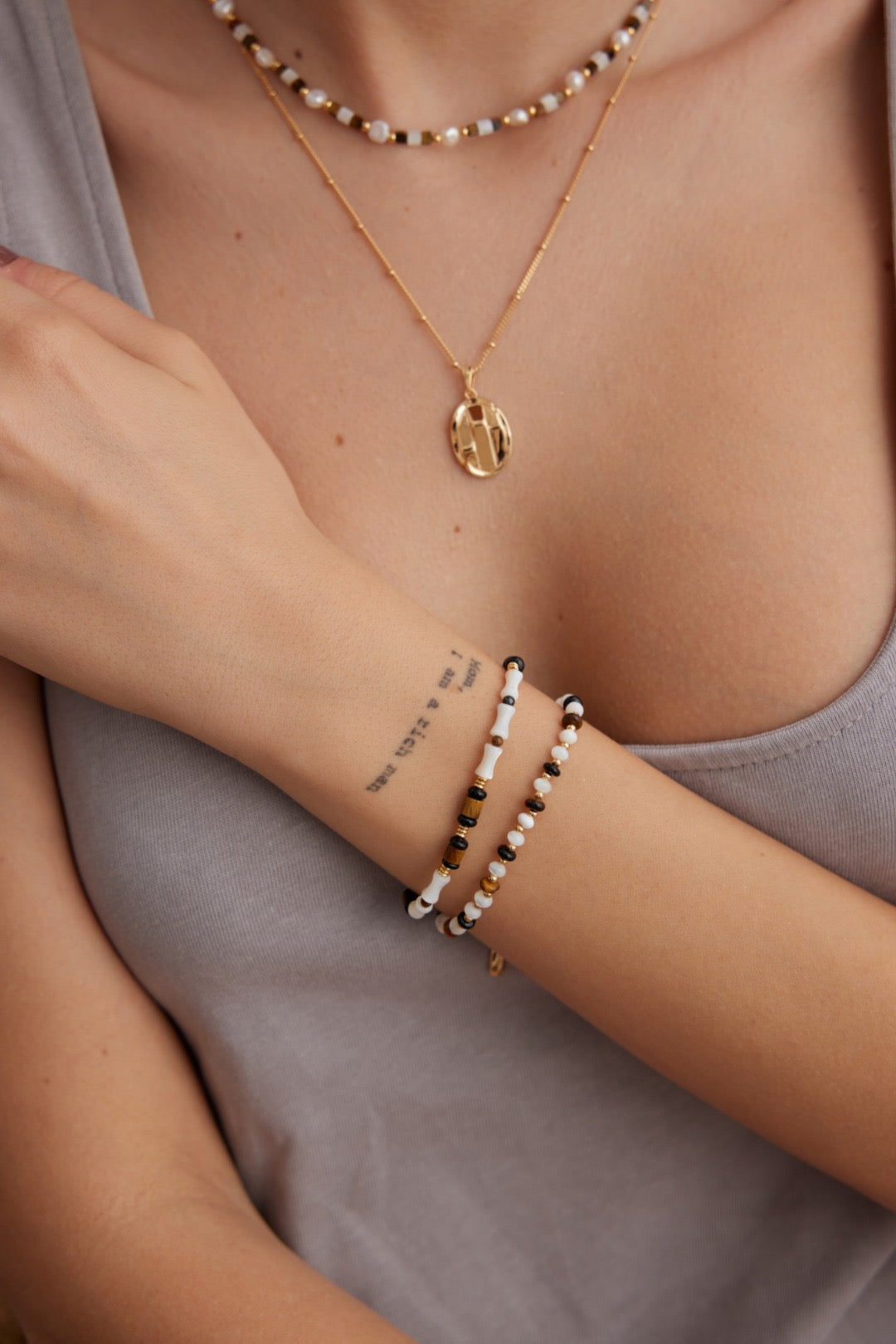 Collana con semi di caffè