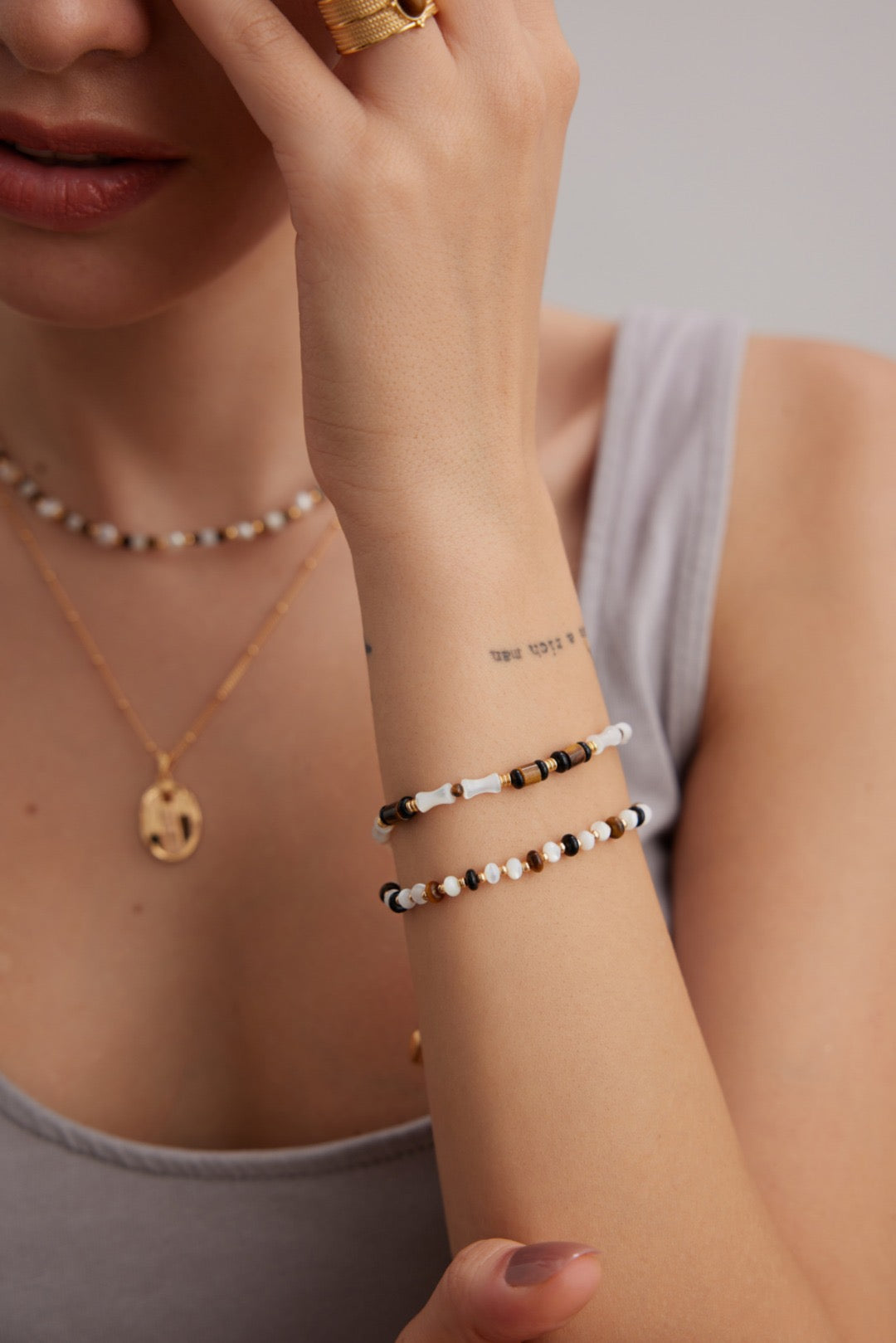 Collana con semi di caffè