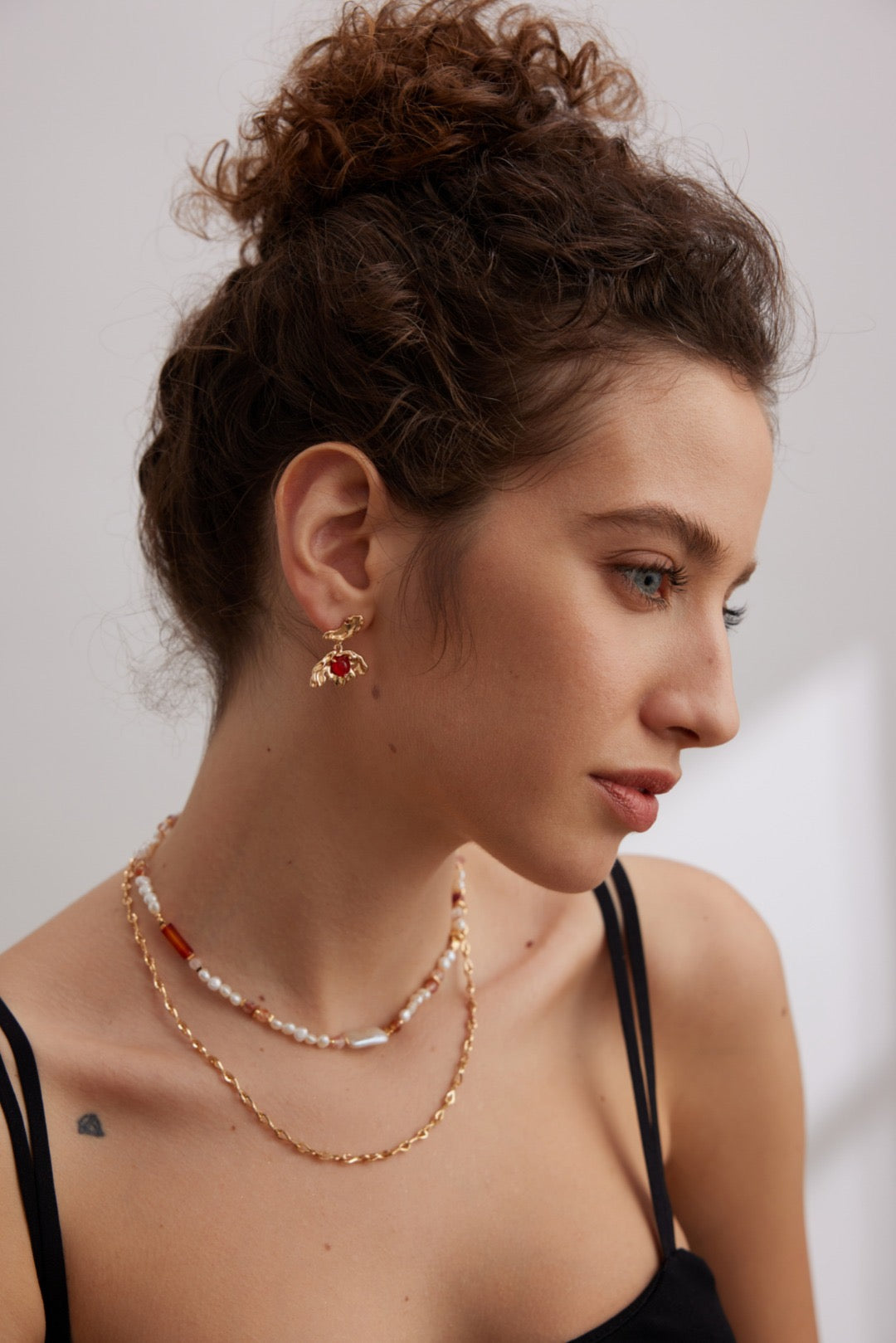 Collana bohémien rosa