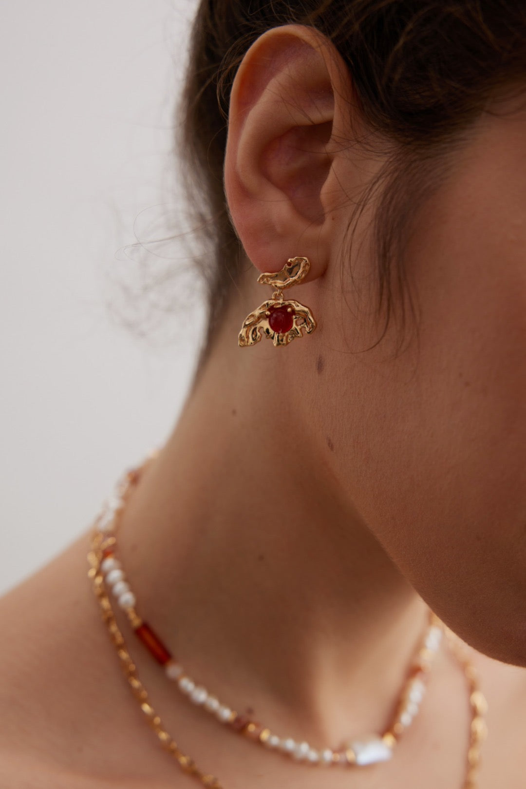Collana bohémien rosa