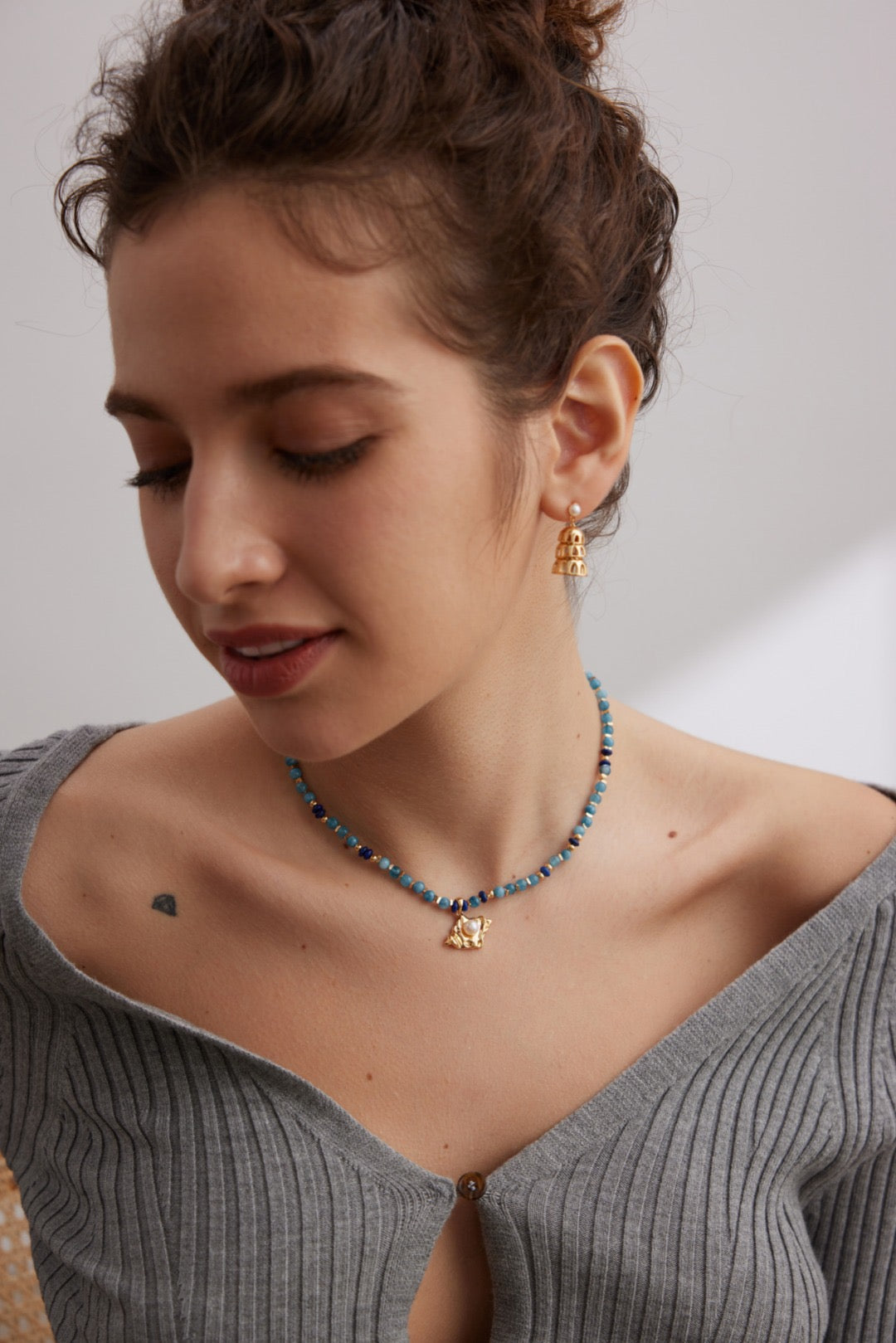 Collier Marianna Bleu
