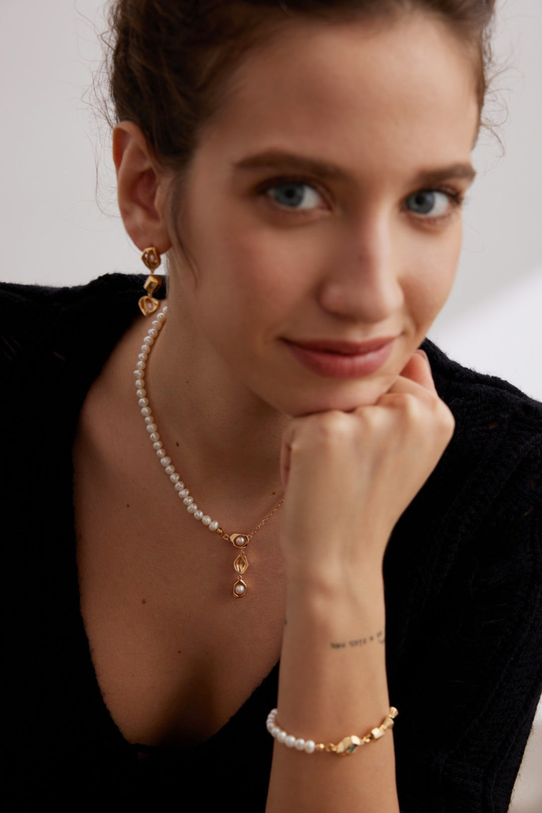 Collana con lucchetto di zucchero con perline