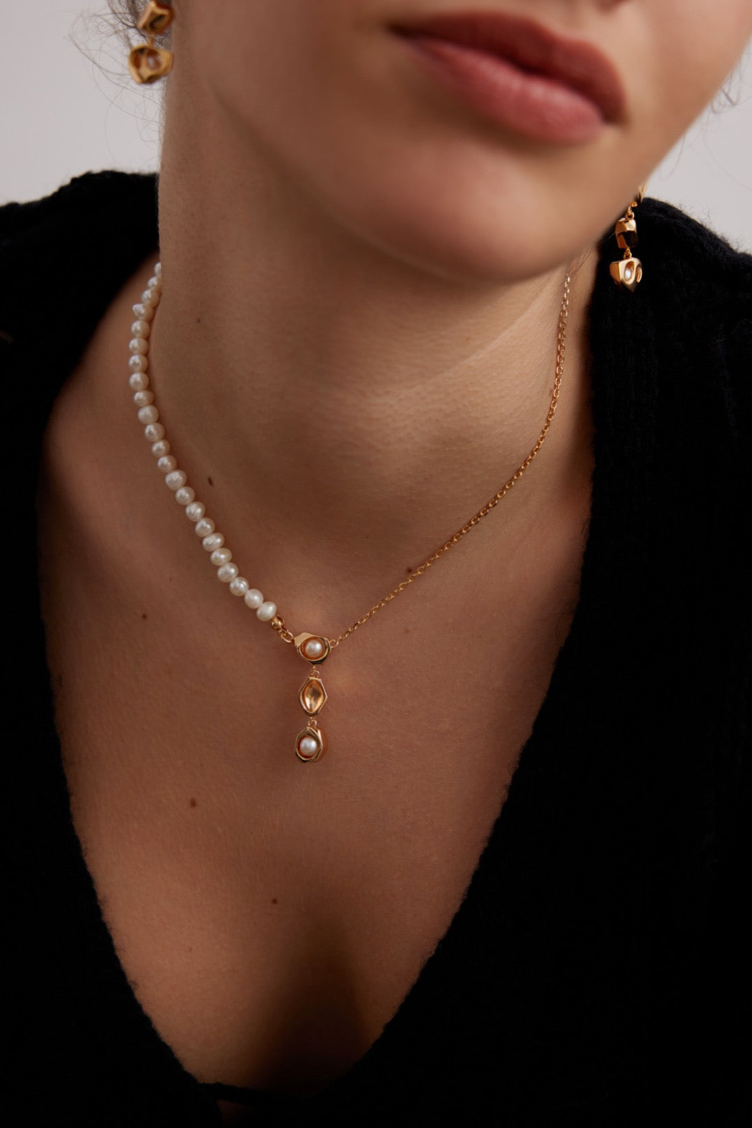 Collana con lucchetto di zucchero con perline