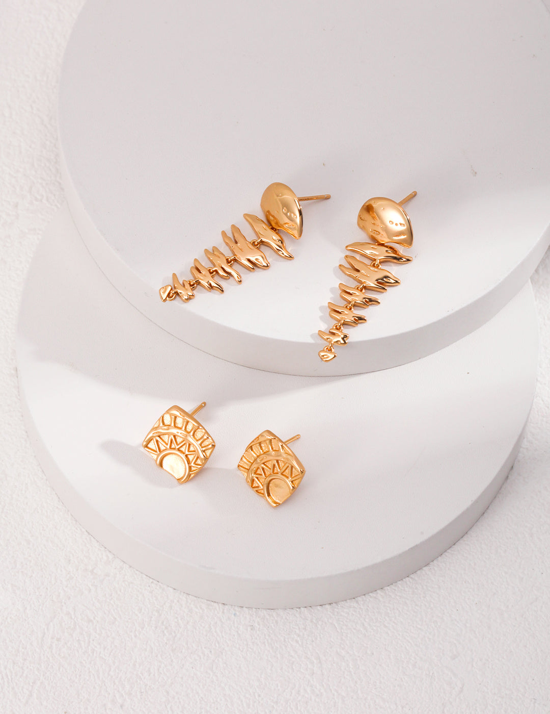 Boucles d'oreilles reflets ondulants