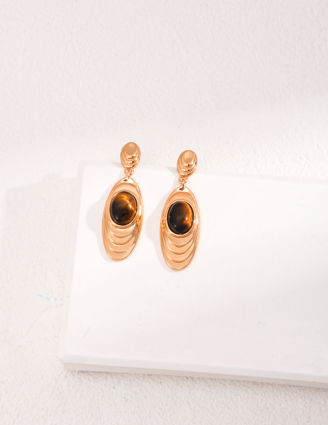 Boucles d’oreilles Scarabée Oeil de tigre
