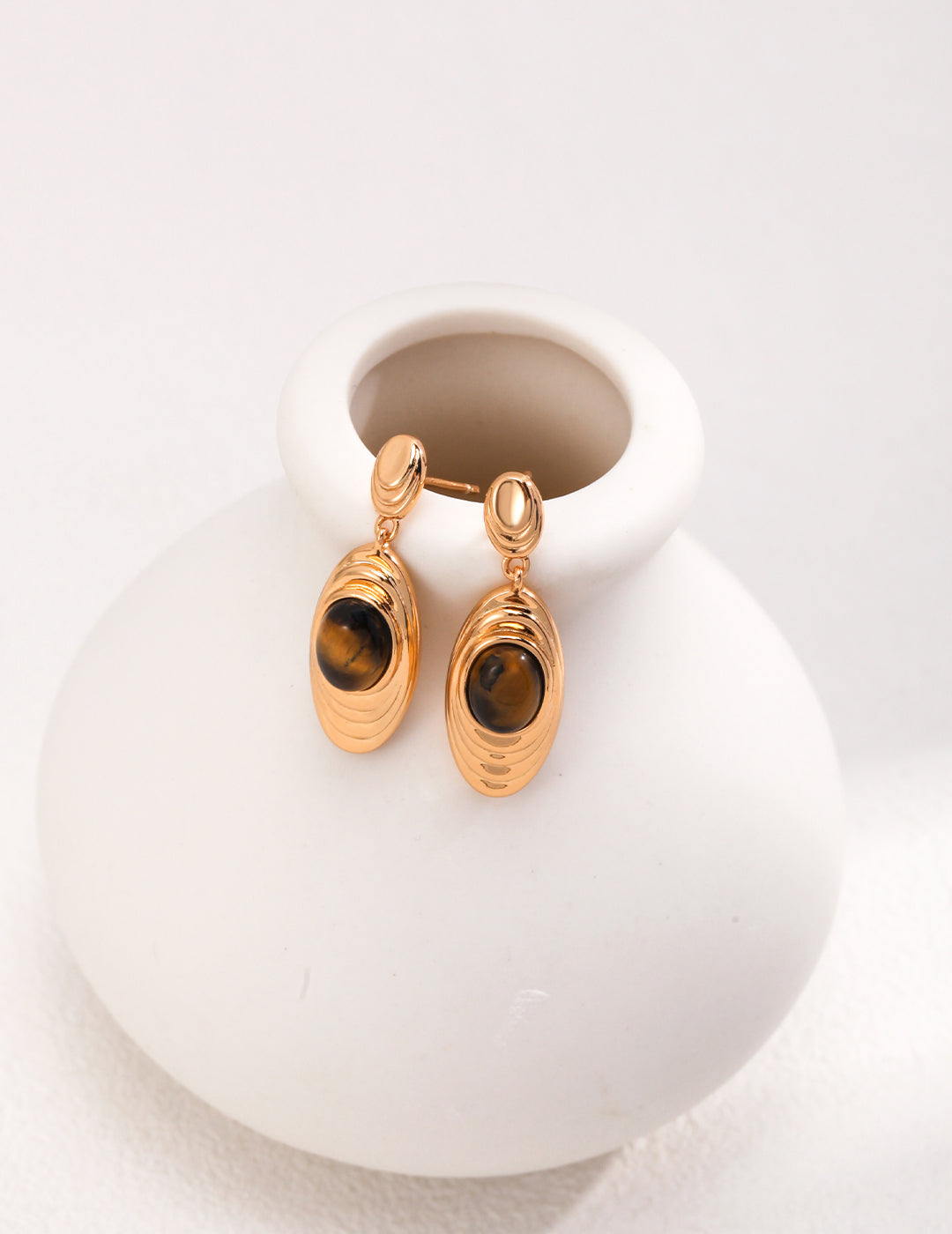 Boucles d’oreilles Scarabée Oeil de tigre