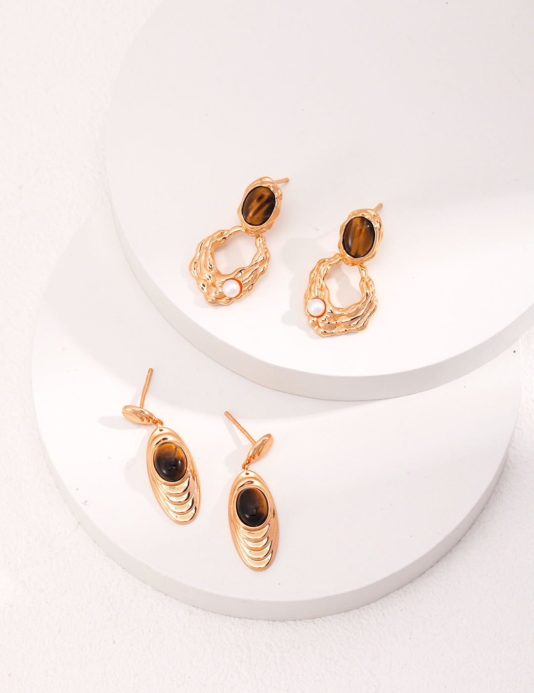 Boucles d’oreilles Scarabée Oeil de tigre