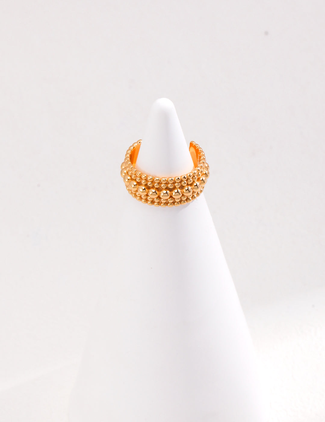 Bague d'argent pur Multiperla Dorée