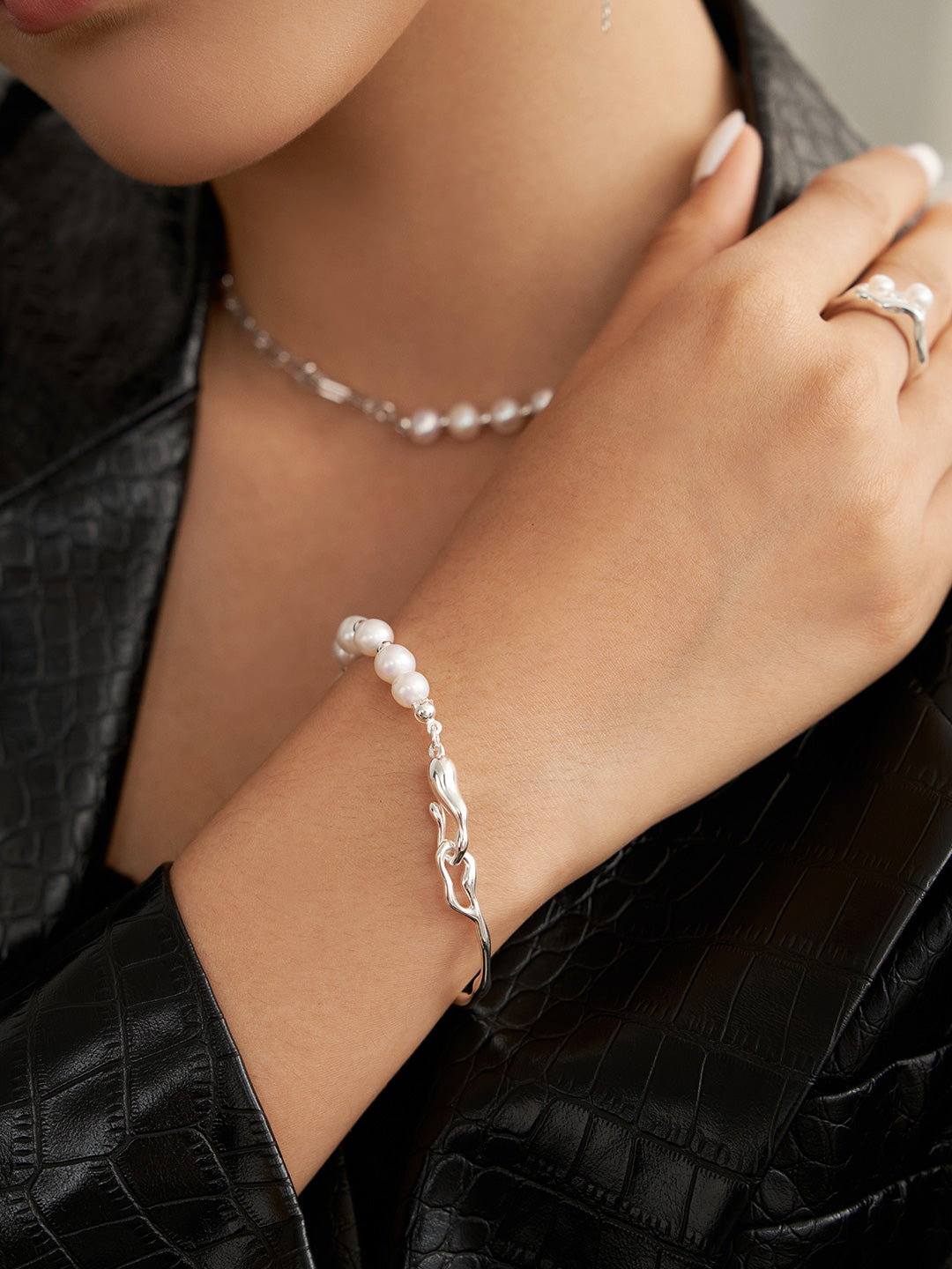 Bracciale di perle Fluidità