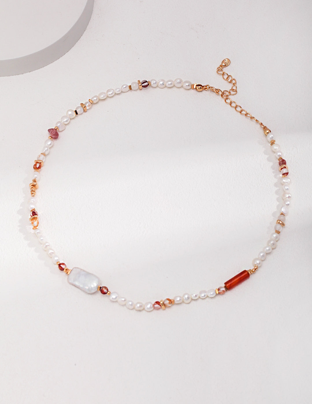Collana bohémien rosa