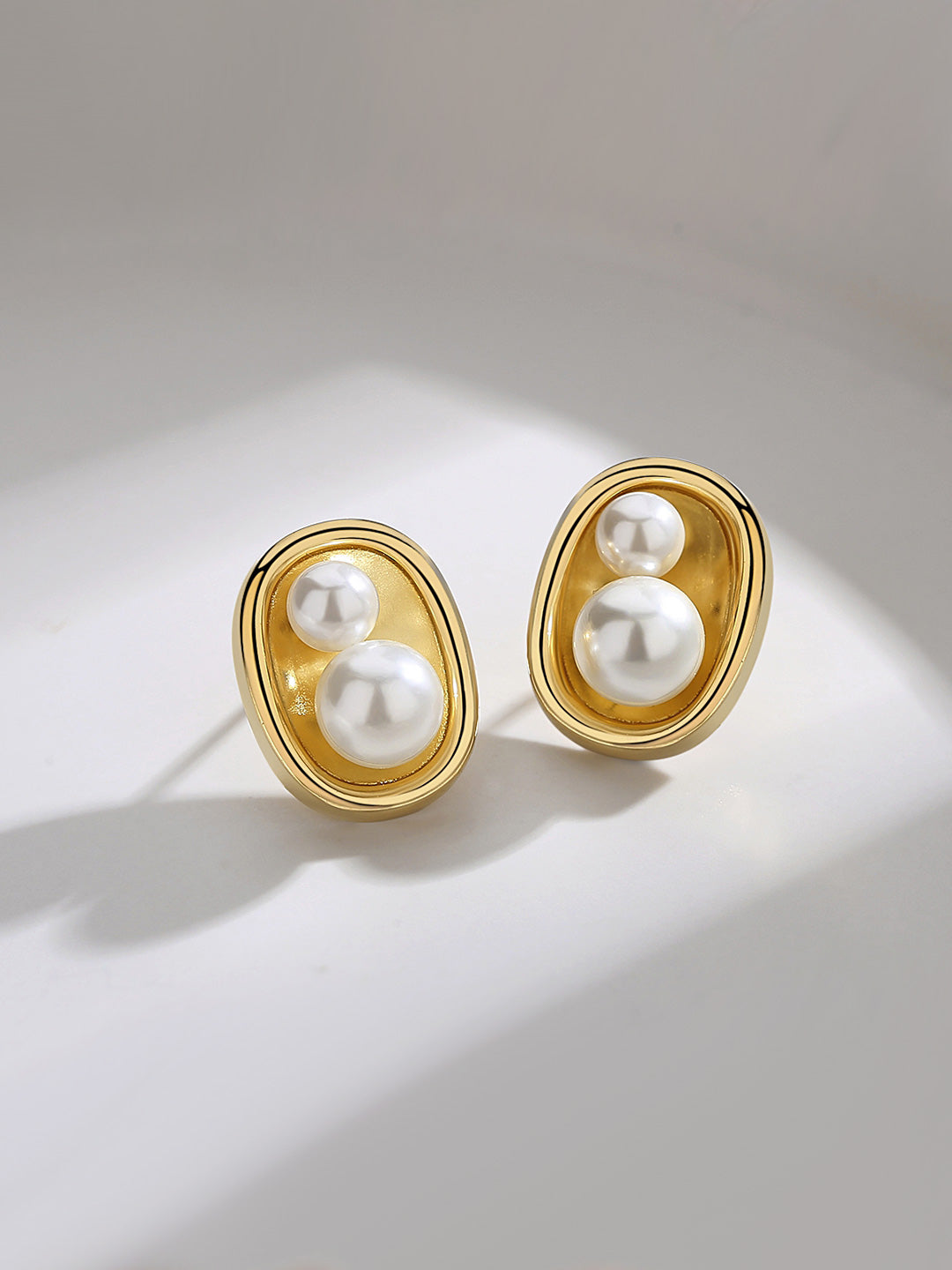 Boucles d'oreilles Double perles