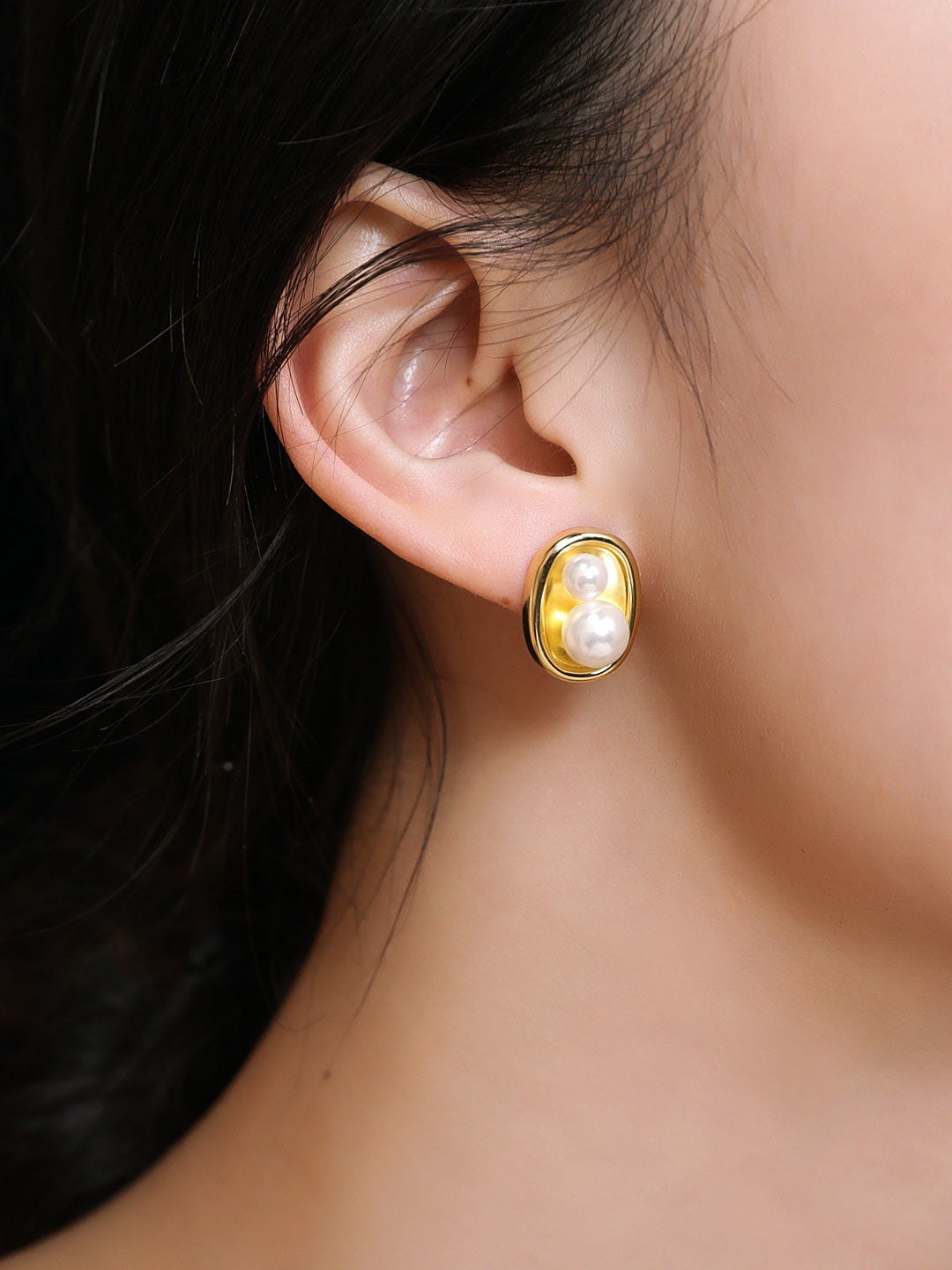Boucles d'oreilles Double perles