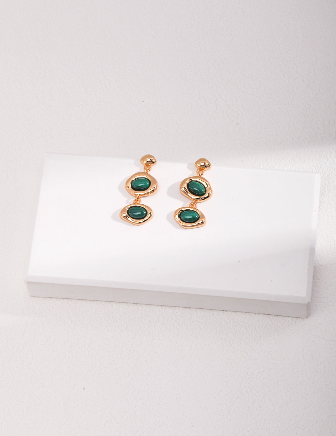 Stone Sugar Padlock Earrings