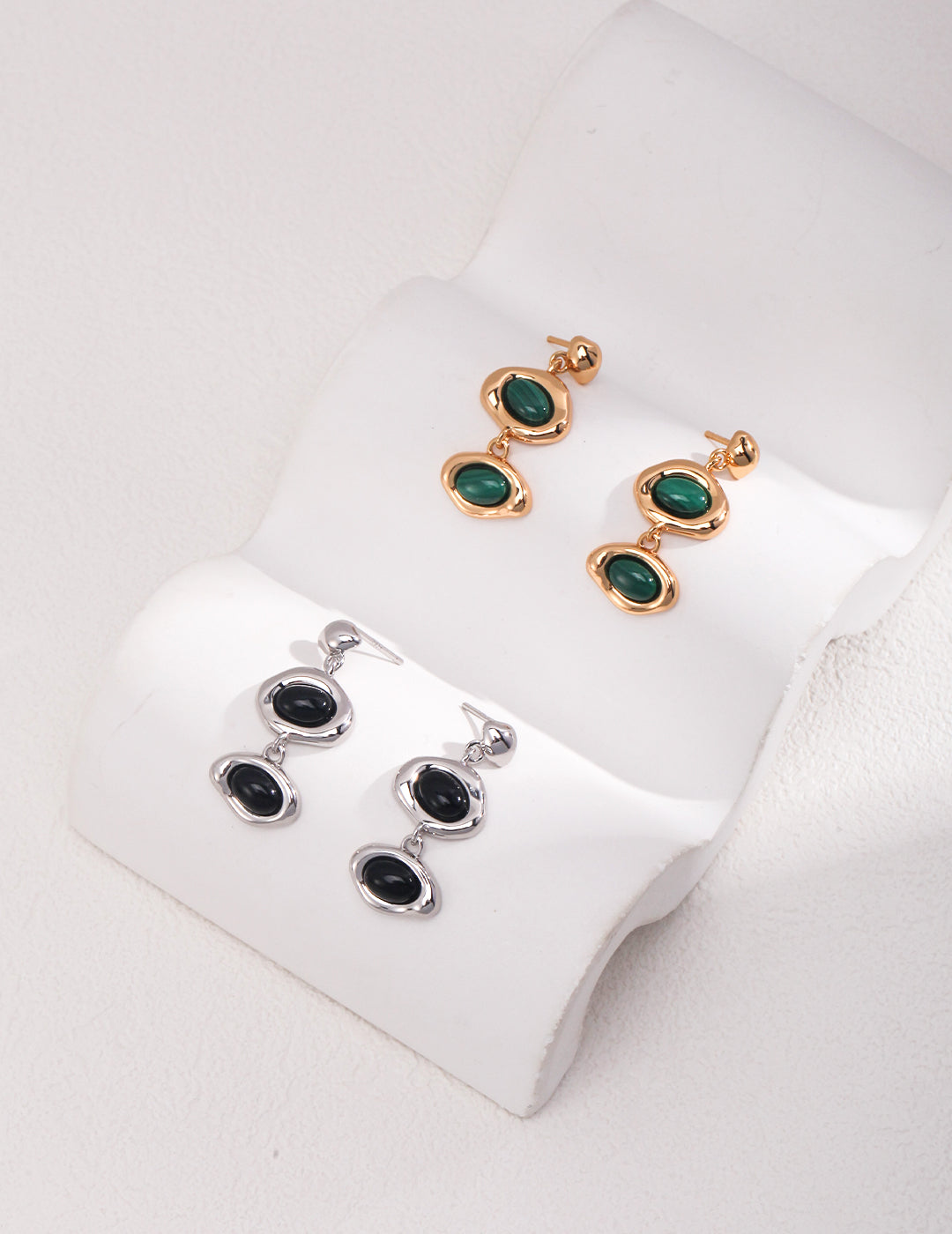 Stone Sugar Padlock Earrings