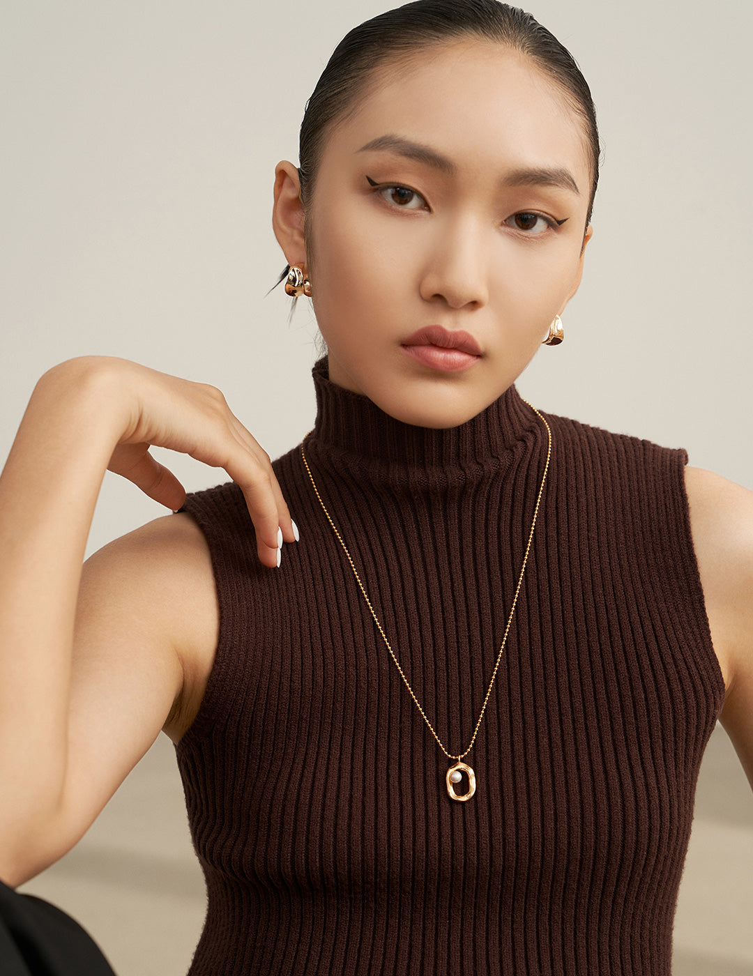 Collier long "O"