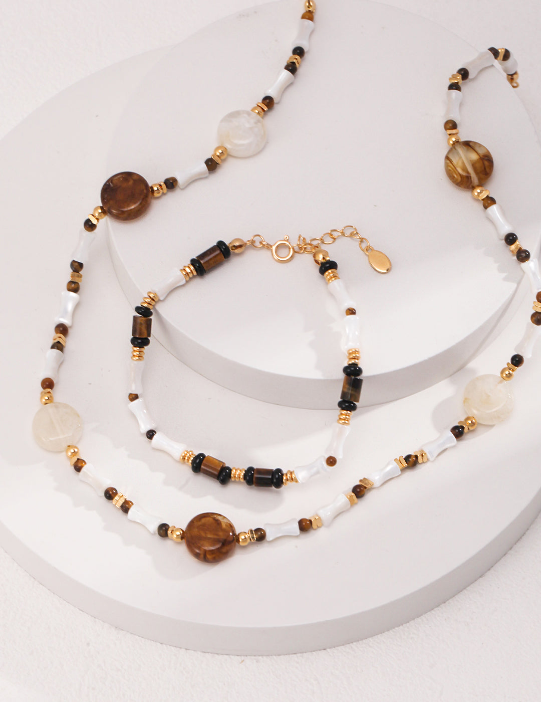 Collier Bamboo Marron