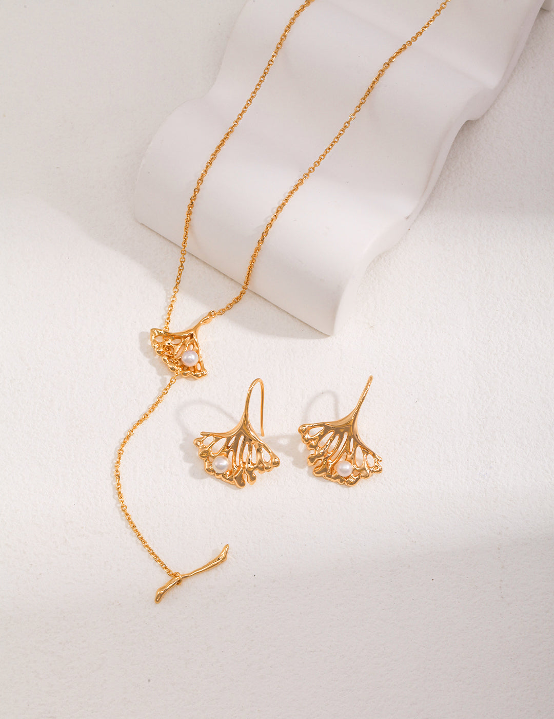 Boucles d'oreilles Feuilles de Ginkgo