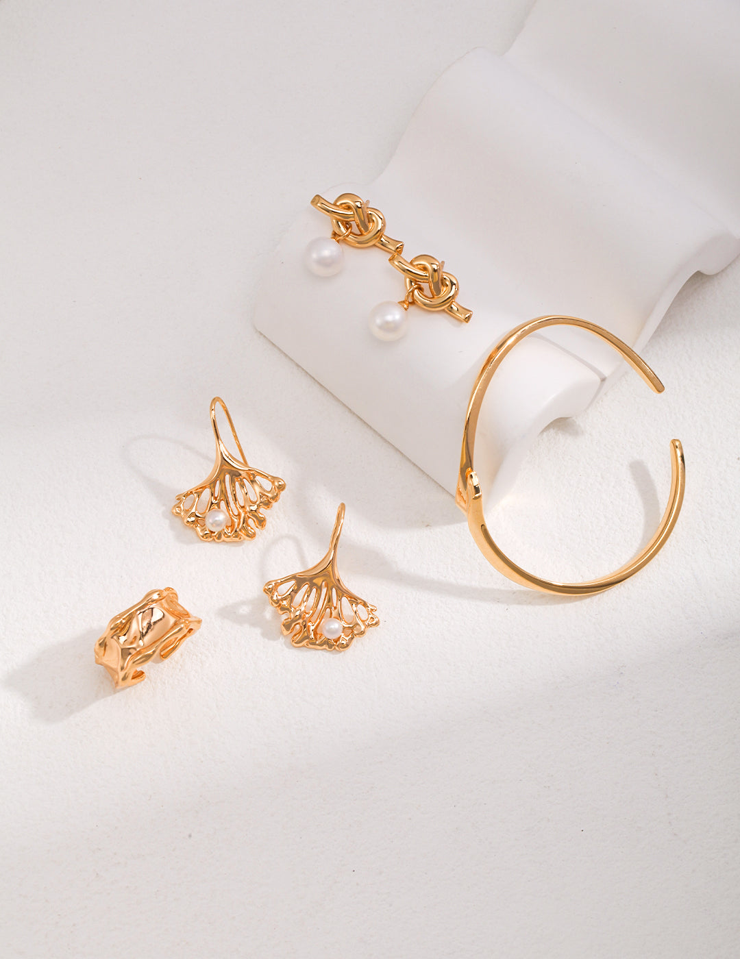 Boucles d'oreilles Feuilles de Ginkgo