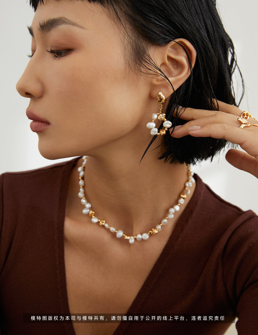 Boucles d'oreilles Pearls in Motion
