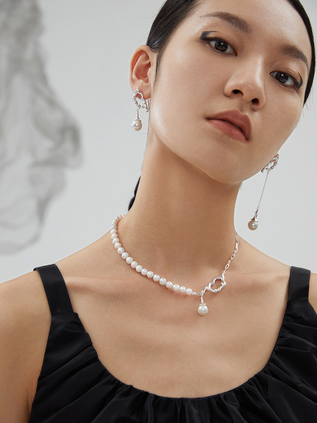 Boucles d'oreilles Half and half