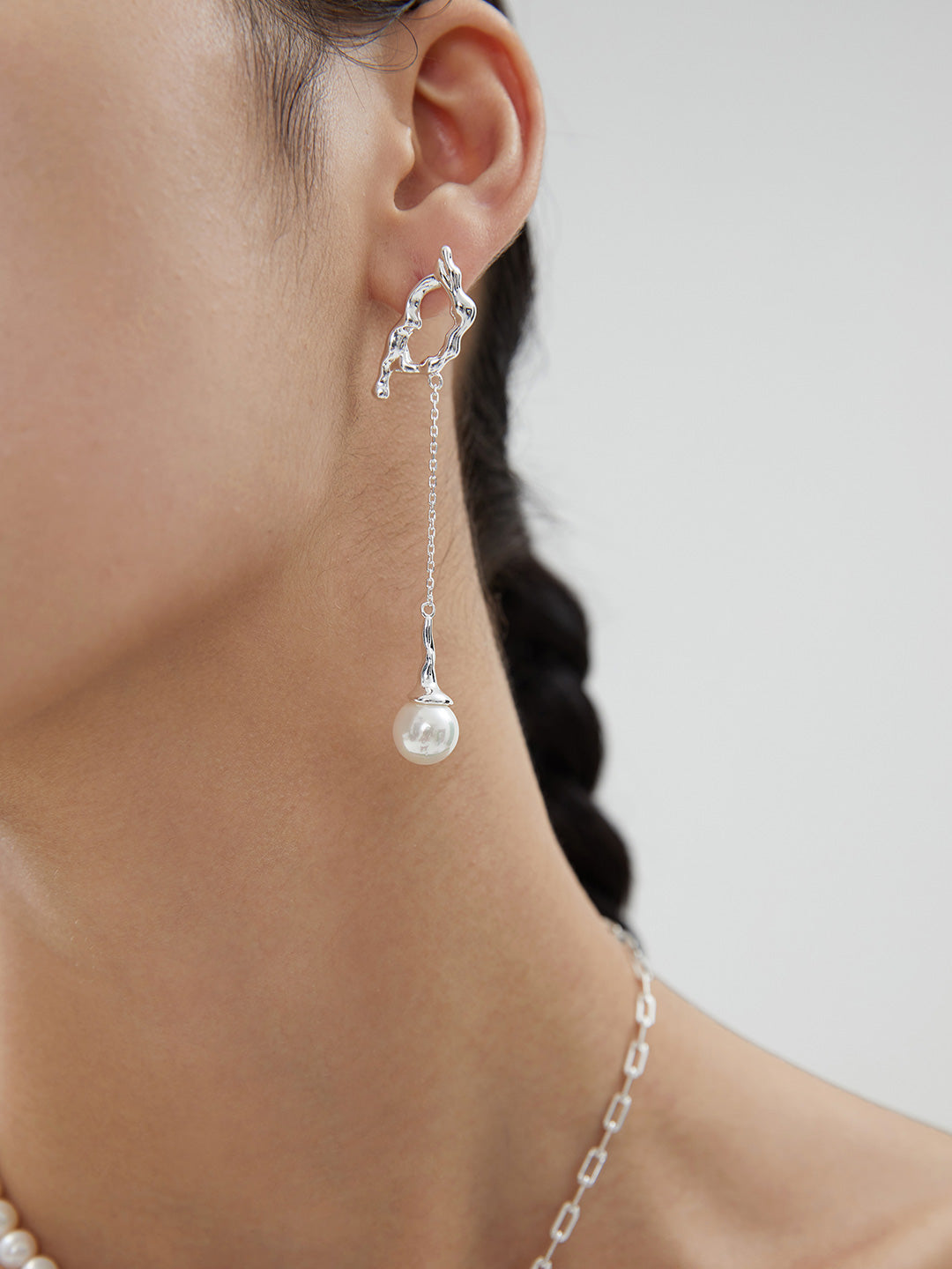 Boucles d'oreilles Half and half