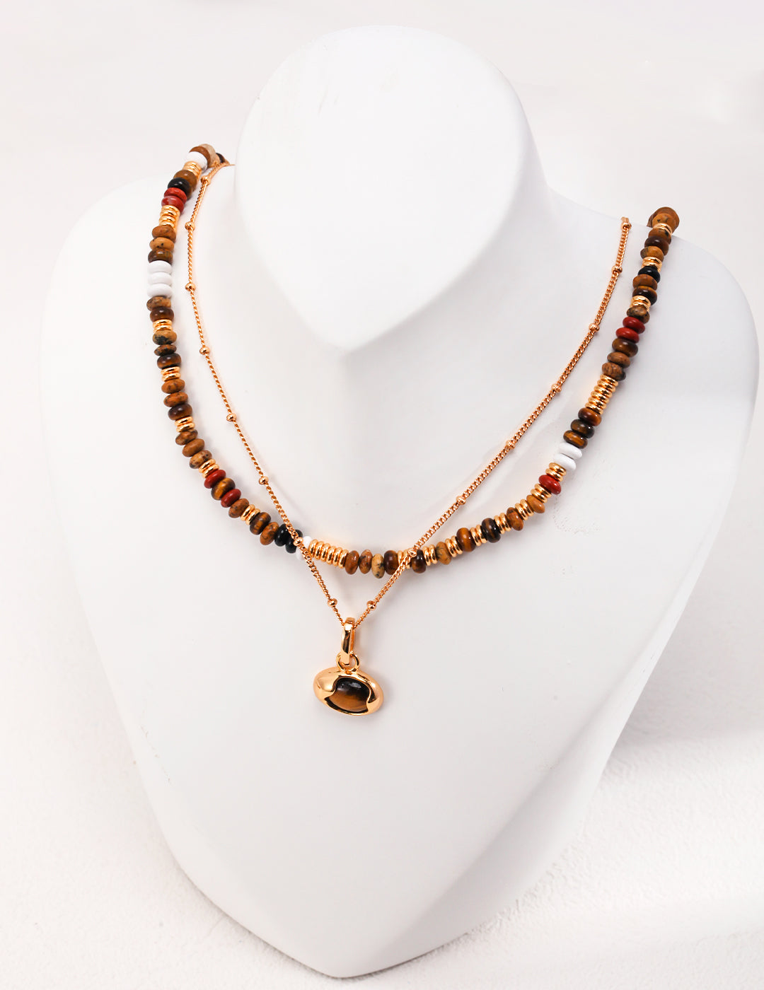 Collier Blima en pierres Oeil de Tigre