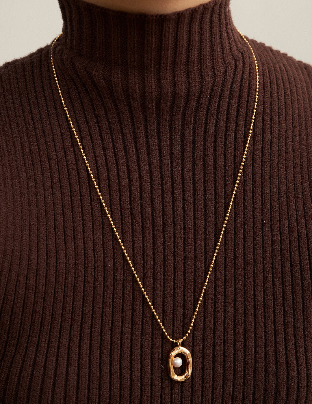 Collier long "O"