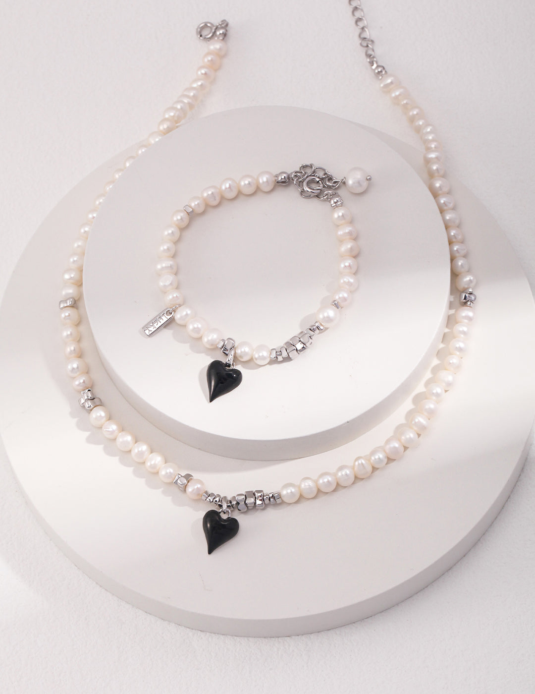 Collier Pearl Heart