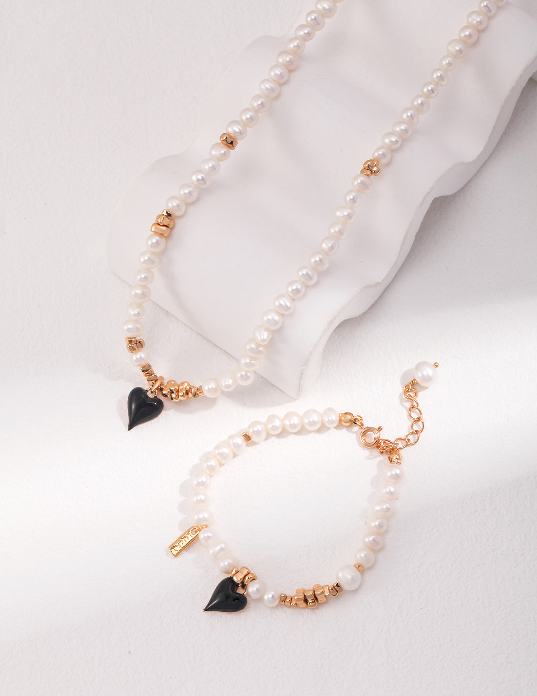 Collier Pearl Heart