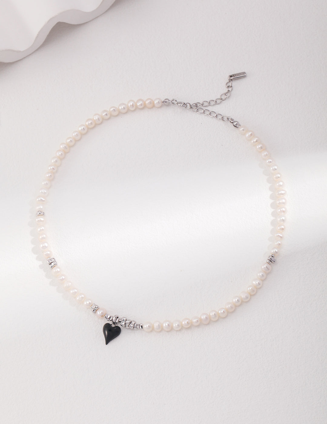 Collier Pearl Heart