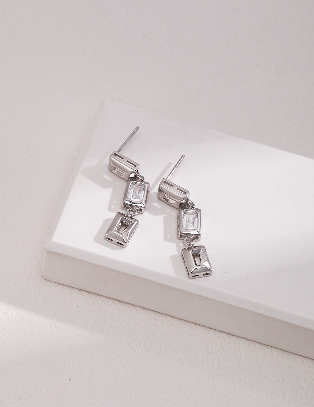 Boucles d'oreilles Triple rectangle